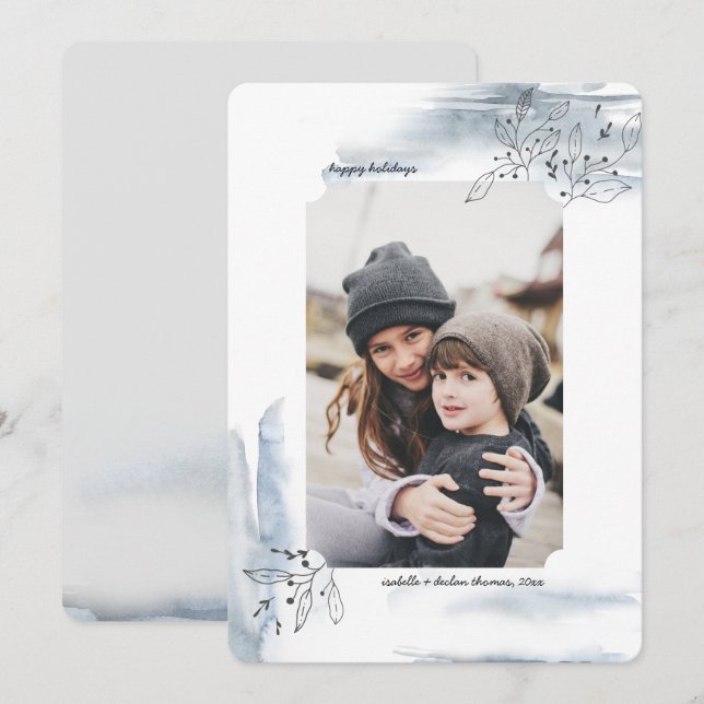 Tarjeta fotográfica de vacaciones de Navidades de  (Anverso / Reverso)