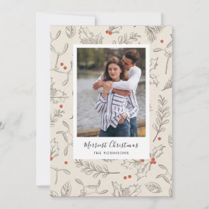 Tarjeta fotográfica de vacaciones de Navidades de 