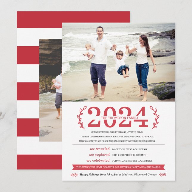 Tarjeta fotográfica de vacaciones de nuestros Recu (Anverso / Reverso)