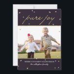 Tarjeta fotográfica de vacaciones de pura alegría<br><div class="desc">Celebre la temporada con esta moderna y elegante tarjeta de vacaciones de Berry Berry Sweet. Visita WWW.BERRYBERRYSWEET.COM para ver más de nuestras elegantes colecciones de vacaciones.</div>