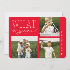 Tarjeta fotográfica de vacaciones de qué año