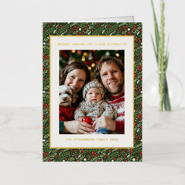 Tarjeta fotográfica de vacaciones de Relieve metal