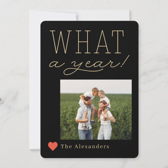 Tarjeta fotográfica de vacaciones de un año (Anverso)