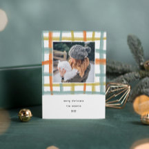 Tarjeta fotográfica de vacaciones en aula | C