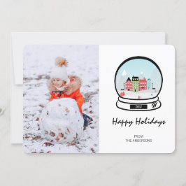 Tarjeta fotográfica de vacaciones en invierno de G