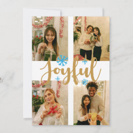 Tarjeta fotográfica de vacaciones Joyfull Navidade