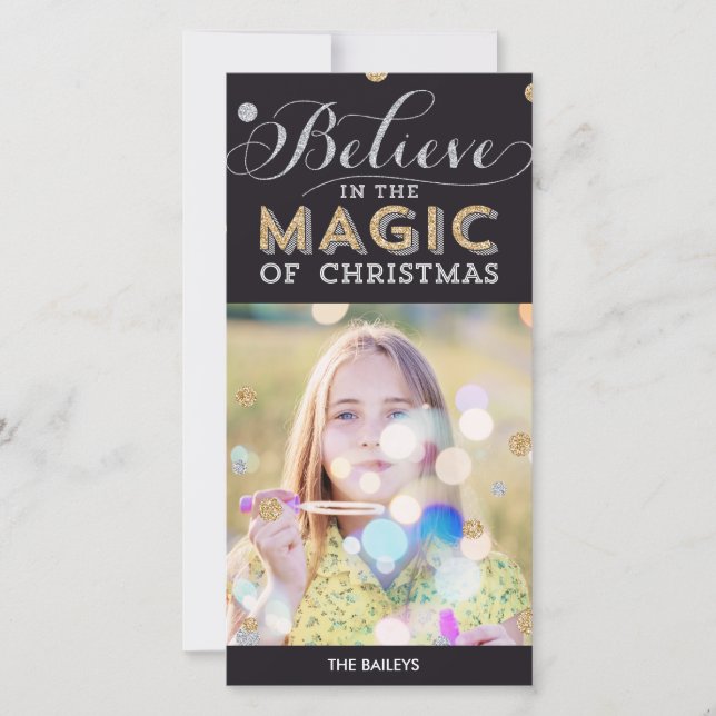 Tarjeta fotográfica de vacaciones mágicas para nav (Anverso)