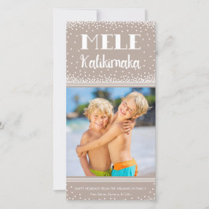 Tarjeta fotográfica de vacaciones Mele Kalikimaka 