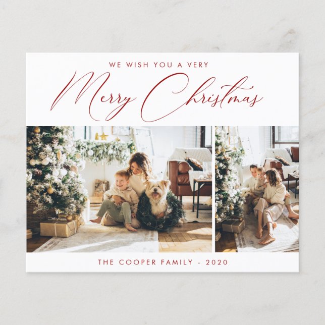 Tarjeta fotográfica de vacaciones | Navidades mode (Anverso)