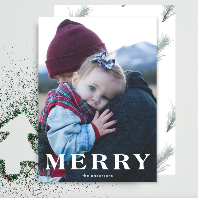 Tarjeta fotográfica de vacaciones navideñas White  (Subido por el creador)