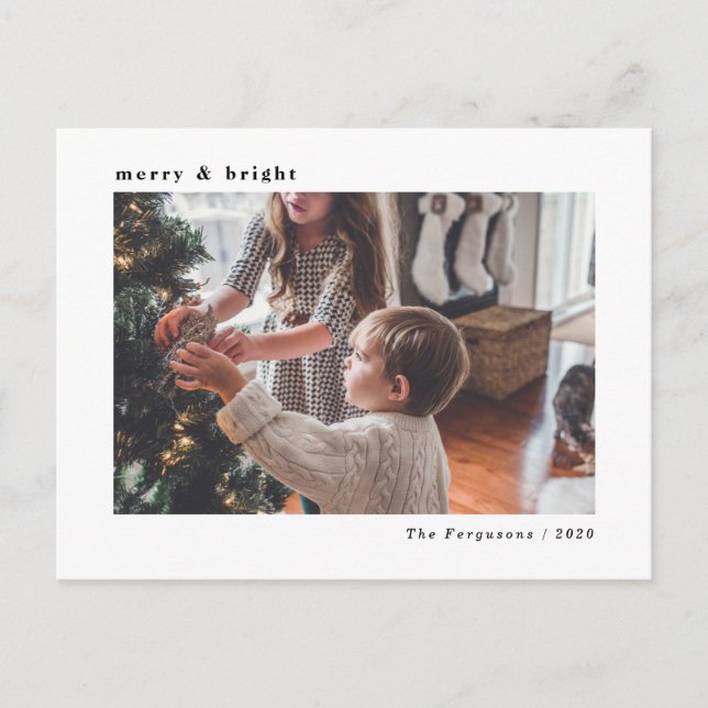 Tarjeta fotográfica de vacaciones para Navidades b (Anverso)