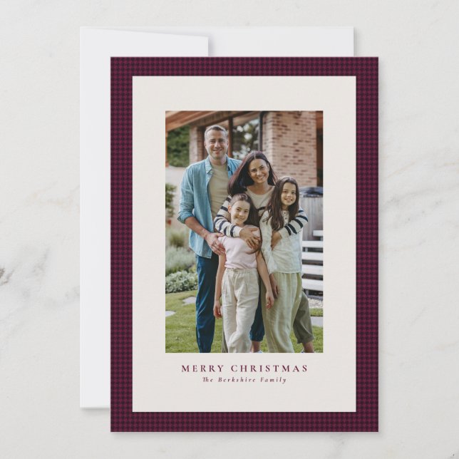 Tarjeta fotográfica de vacaciones para Navidades c (Anverso)