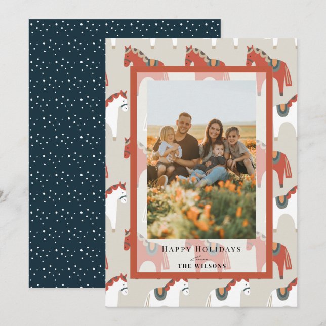 Tarjeta fotográfica de vacaciones para Navidades d (Anverso / Reverso)