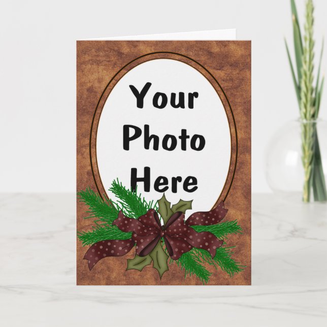 Tarjeta fotográfica de vacaciones para Navidades d (Anverso)
