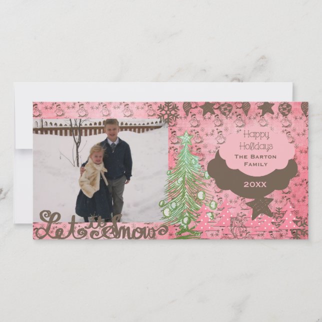 Tarjeta fotográfica de vacaciones para Navidades d (Anverso)