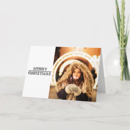 Tarjeta fotográfica de vacaciones para Navidades f