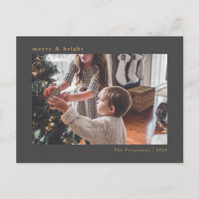 Tarjeta fotográfica de vacaciones para Navidades g (Anverso)