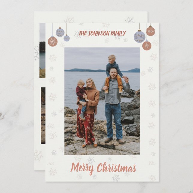 Tarjeta fotográfica de vacaciones plana (Anverso / Reverso)