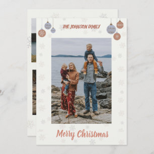 Tarjeta fotográfica de vacaciones plana