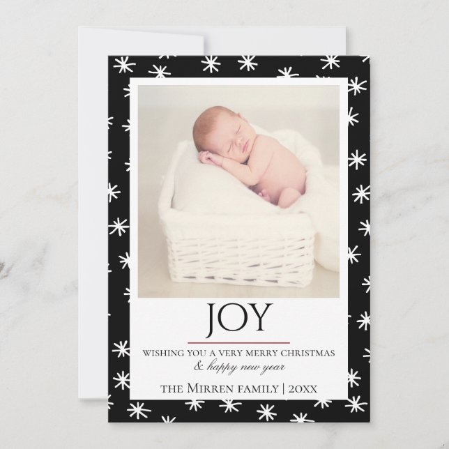 Tarjeta fotográfica de vacaciones Yuletide (Anverso)