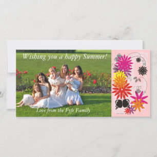 Tarjeta fotográfica de verano feliz