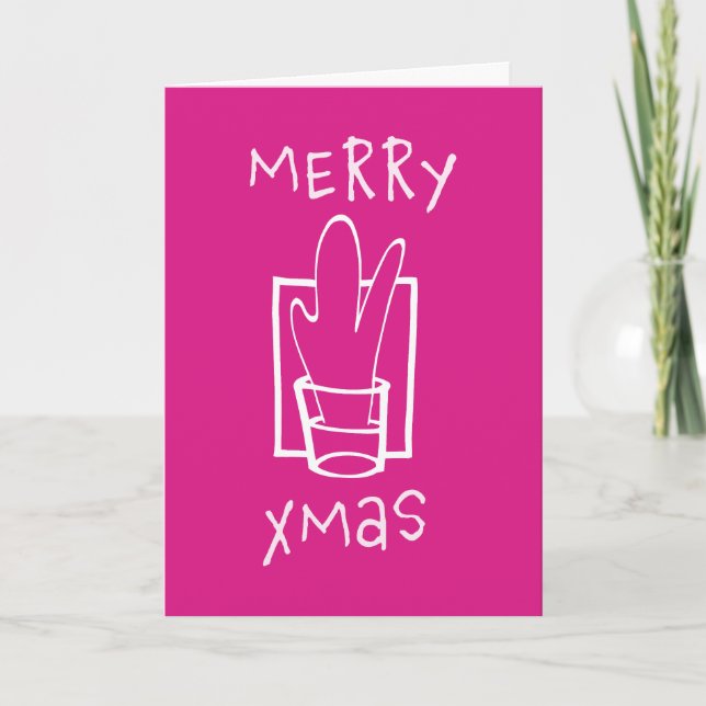 Tarjeta fotográfica de vidrio caliente de Navidad  (Anverso)