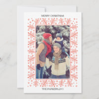 Tarjeta fotográfica decorativa para festividades