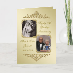 Tarjeta fotográfica del 50 aniversario del Boda de