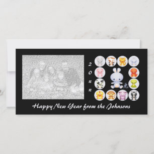 Tarjeta fotográfica del Año Zodiaco Chino del Cone