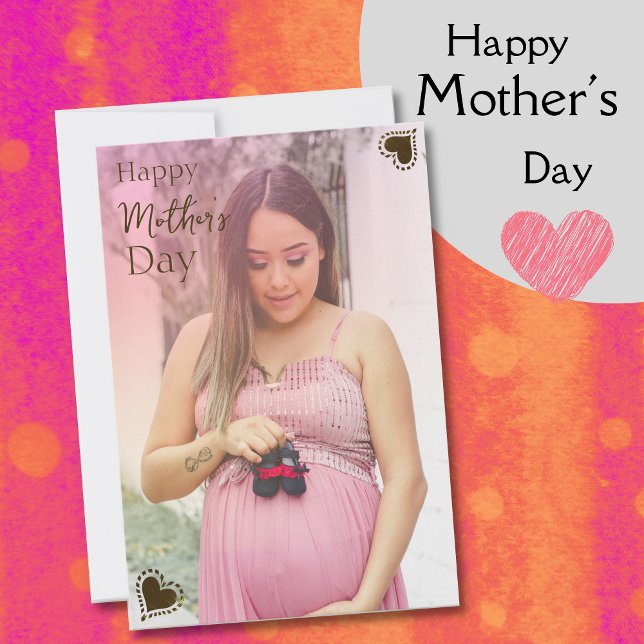 Tarjeta fotográfica del día de la madre (Mom-to-be Mother's Day Photo Card)