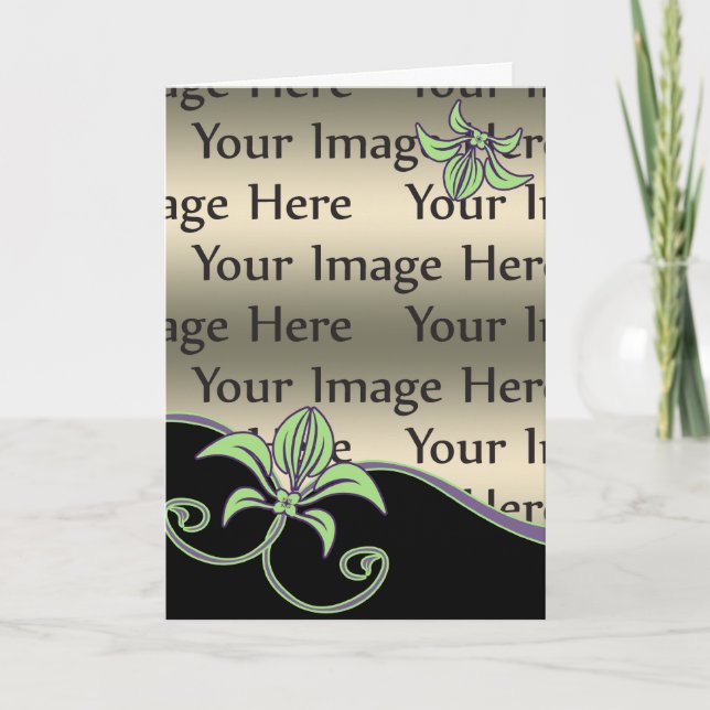 tarjeta fotográfica del día de la madre floral (Anverso)