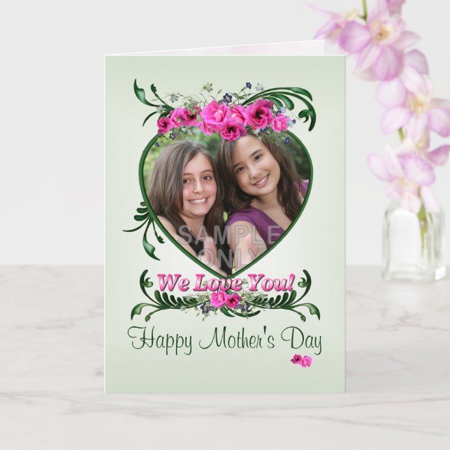 Tarjeta fotográfica del Día de la Madre Flores de  (Orquídea)