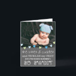 Tarjeta fotográfica del Día de la Madre / Gris con<br><div class="desc">Tarjeta fotográfica del Día de la Madre / Gris con besos y copos</div>