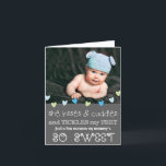 Tarjeta fotográfica del Día de la Madre / Gris con<br><div class="desc">Tarjeta fotográfica del Día de la Madre / Gris con besos y copos</div>