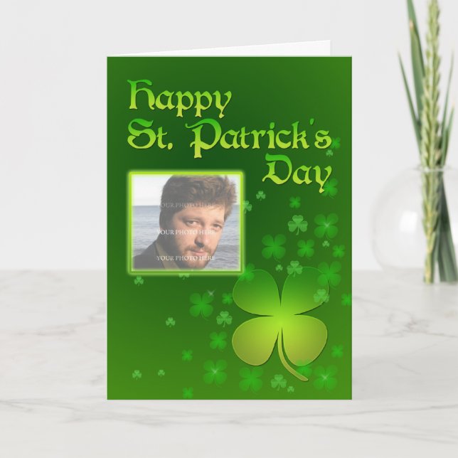 Tarjeta fotográfica del día de San Patricio (Anverso)