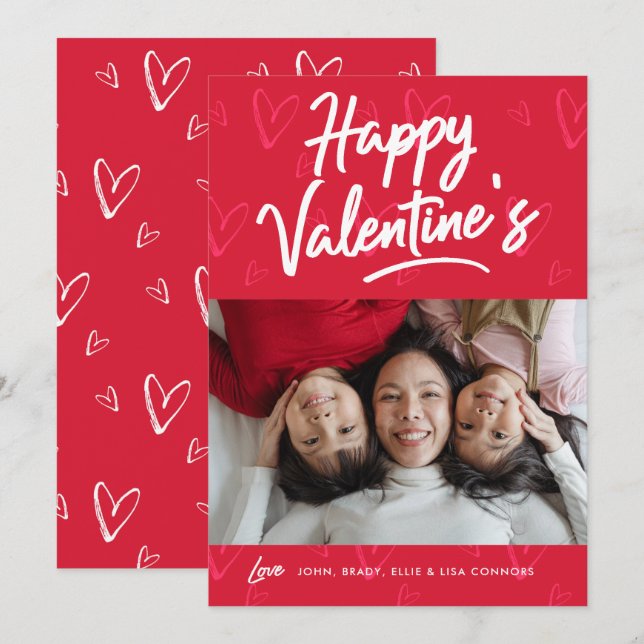 Tarjeta fotográfica del Día de San Valentín de los (Anverso / Reverso)