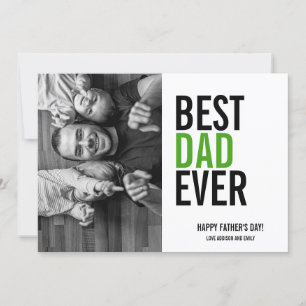 Tarjeta fotográfica del Día del Mejor Papá Nunca P