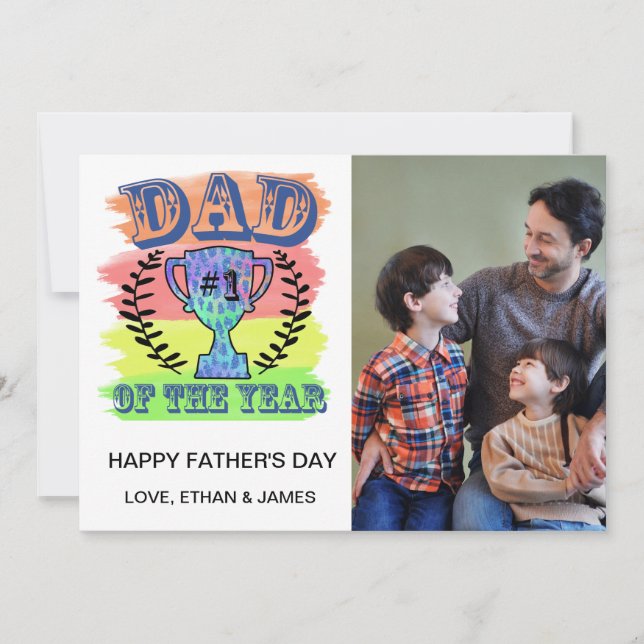 Tarjeta fotográfica del Día del Padre (Anverso)