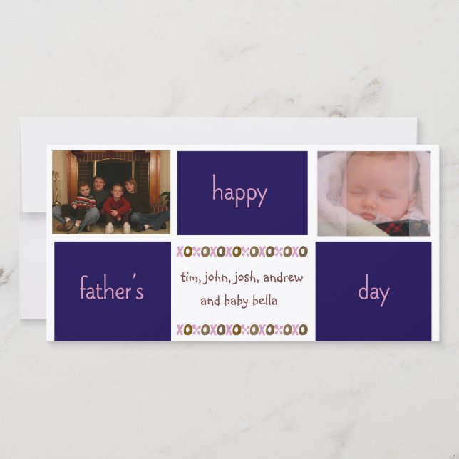 Tarjeta fotográfica del Día del Padre (Anverso)