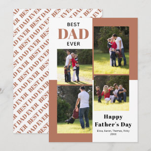Tarjeta fotográfica del Día del Padre en la mejor