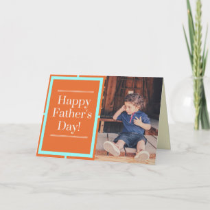 Tarjeta fotográfica del Día del Padre Feliz