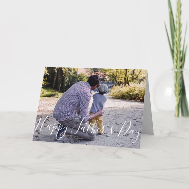 Tarjeta fotográfica del Día del Padre Feliz de Gua (Anverso)