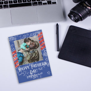 Tarjeta fotográfica del Día del Padre Militar de E