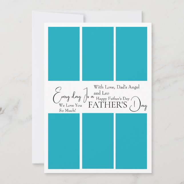 Tarjeta fotográfica del día del padre personalizad (Anverso)