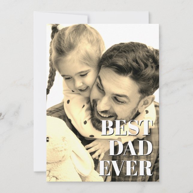 Tarjeta fotográfica del Día del Primer Padre (Anverso)