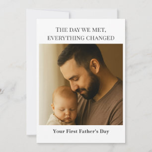 Tarjeta fotográfica del Día del Primer Padre - El 