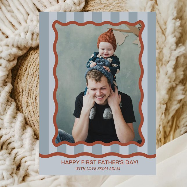 Tarjeta fotográfica del Día del Primer Padre Feliz (Subido por el creador)