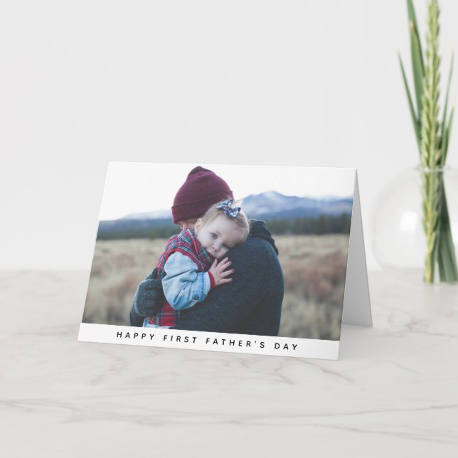 Tarjeta fotográfica del Día del Primer Padre Moder (Anverso)