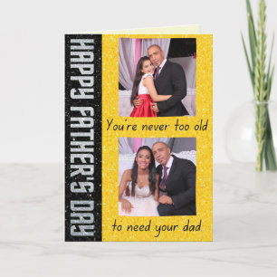 Tarjeta fotográfica del Día del Purpurina del Padr