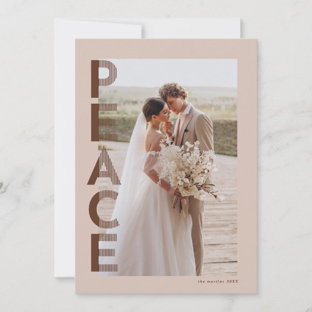 Tarjeta fotográfica del feriado por la paz en líne (Anverso)